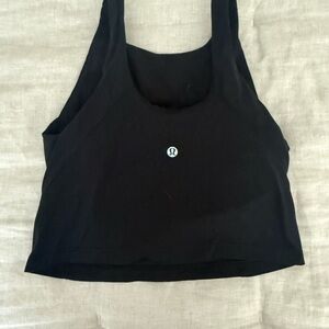 lululemon athletica Black Cropped Tank Top